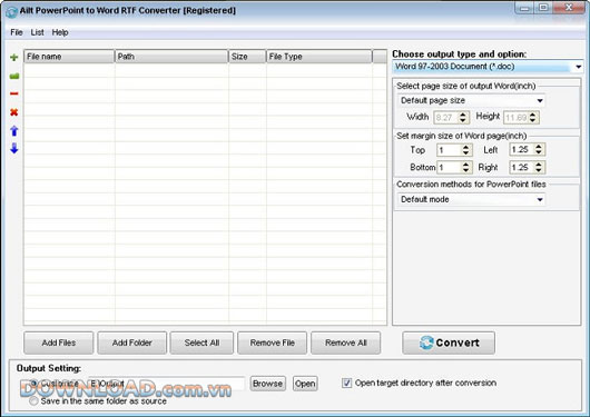 Ailt PowerPoint to Word RTF Converter