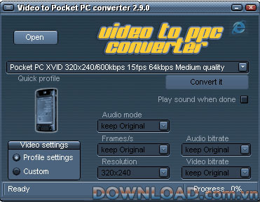 Video to Pocket PC converter