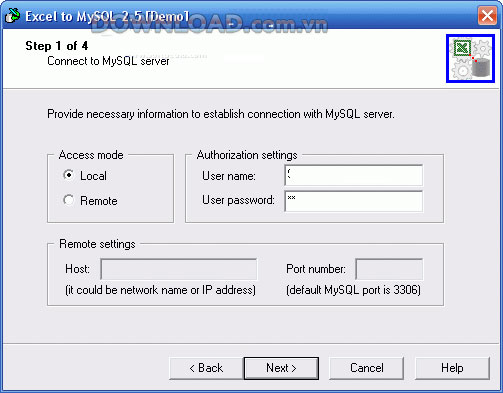 Excel to MySQL