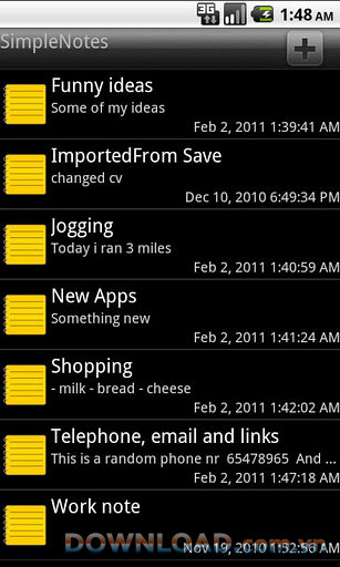 SimpleNotes For Android