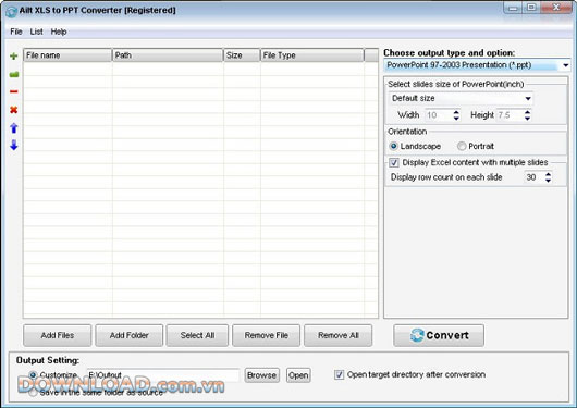 Ailt XLS to PPT Converter