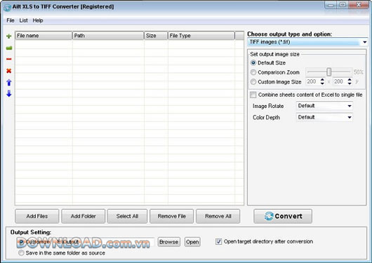 Ailt XLS to TIFF Converter