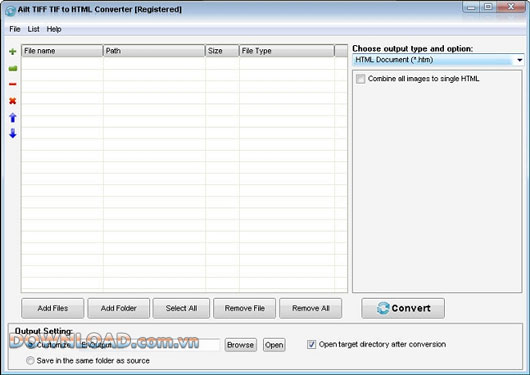 Ailt TIFF TIF to HTML Converter