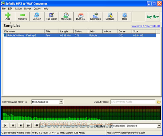 Softdiv MP3 to WAV Converter 
