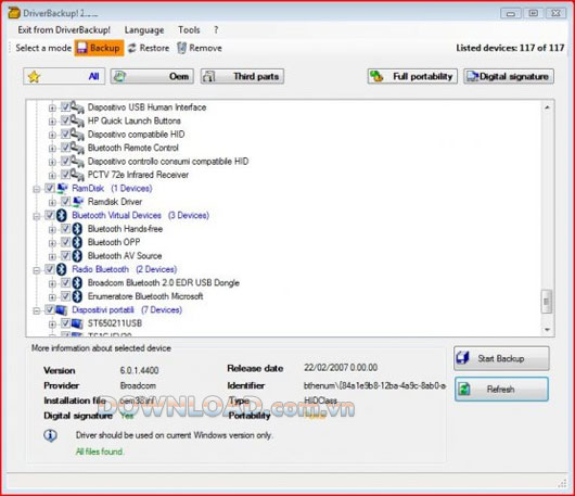 Backup Drivers