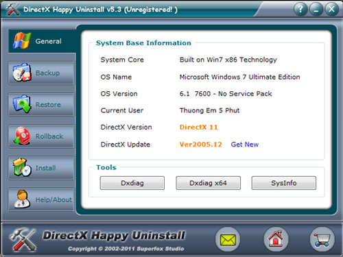 DirectX Happy Uninstall