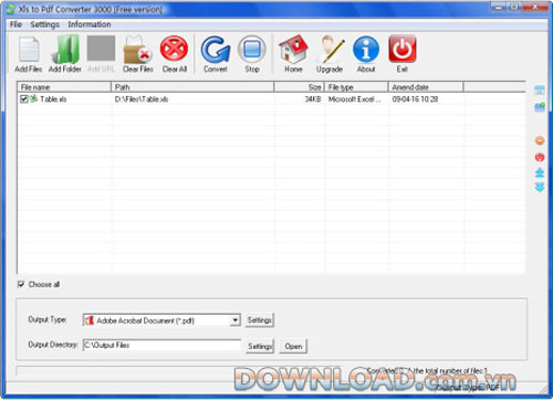 Xls to Pdf Converter 3000