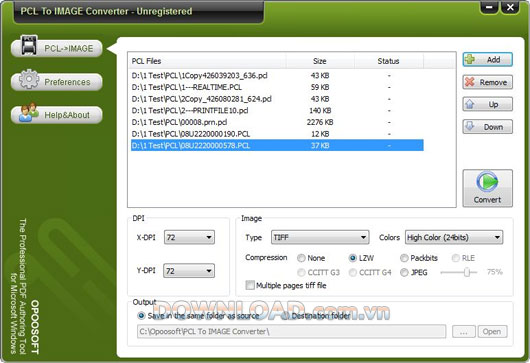 PCL To IMAGE Converter
