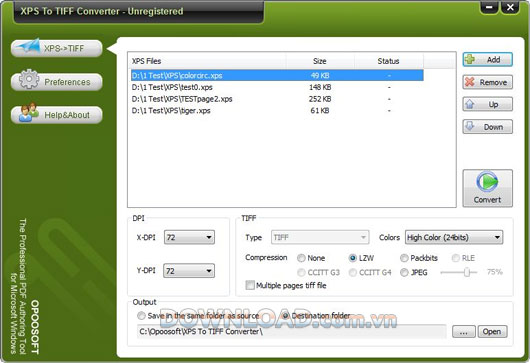 XPS To TIFF Converter