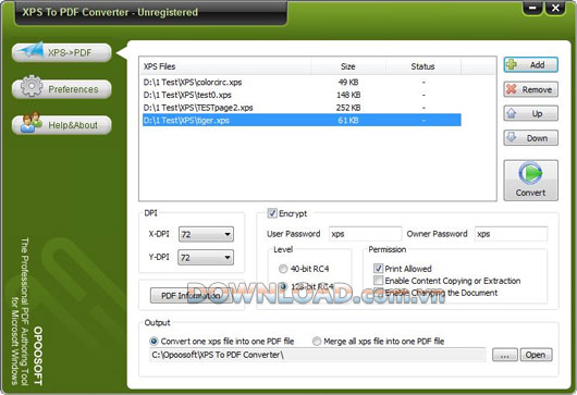 XPS To PDF Converter 