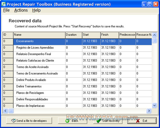 Project Repair Toolbox 