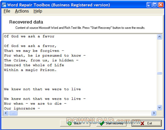 Word Repair Toolbox 