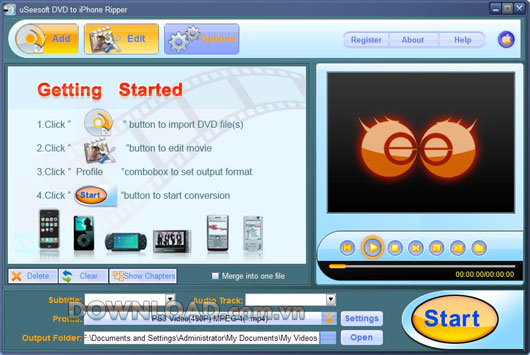 uSeesoft DVD to iPhone Ripper