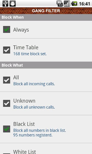 Gang Filter for Android