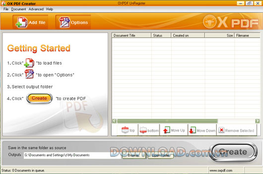 OX RTF to PDF Converter