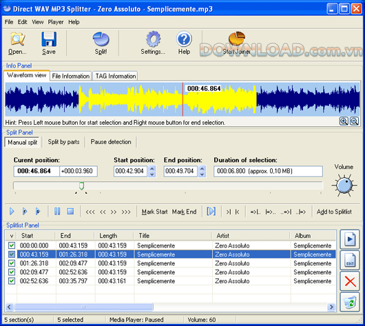MP3 Splitter