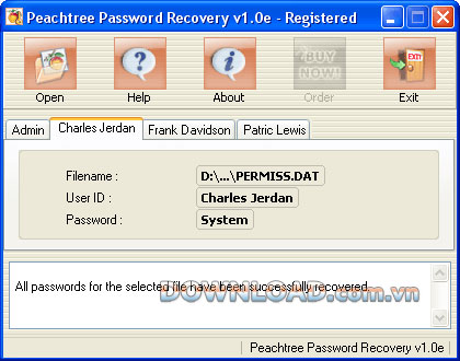 Peachtree Password Recovery
