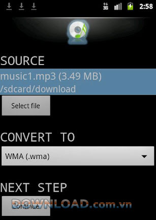 Convert Audio For Android