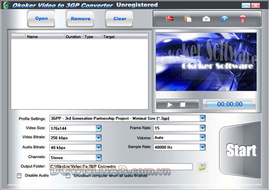 Okoker Video to 3GP Converter