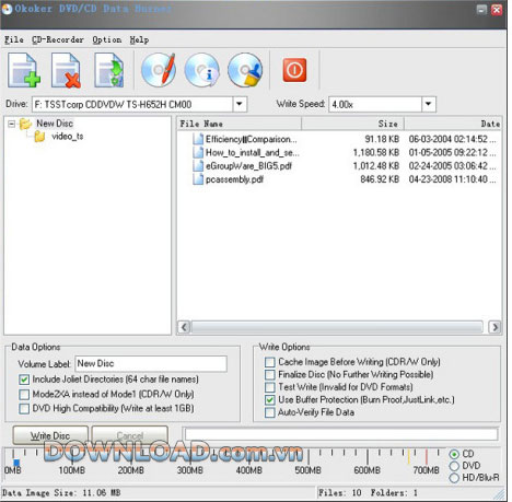Okoker DVD/CD Data Burner