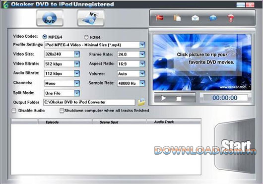 Okoker DVD to iPod Converter