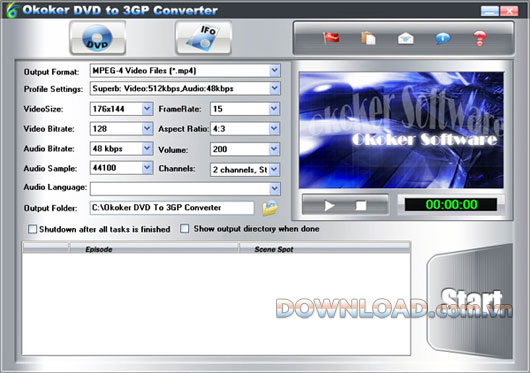 Okoker DVD to 3GP Converter