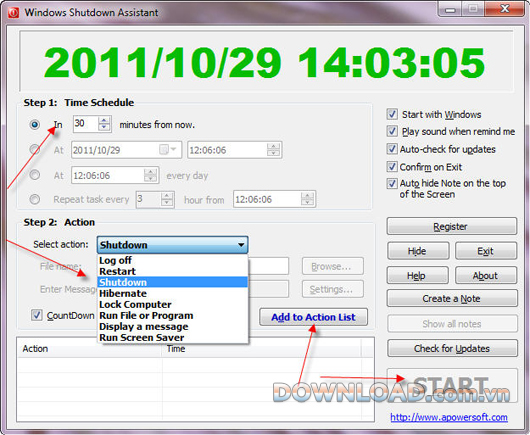 Windows shutdown Assistant