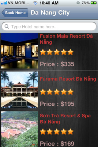 Vietnam Hotel for iPhone