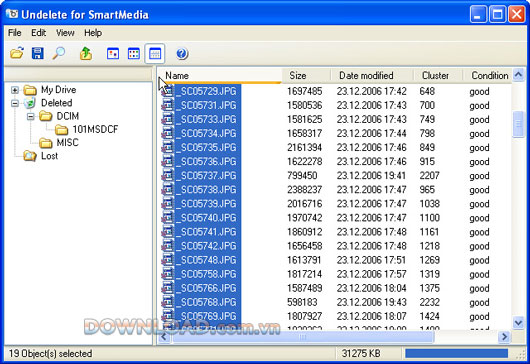 Undelete SmartMedia