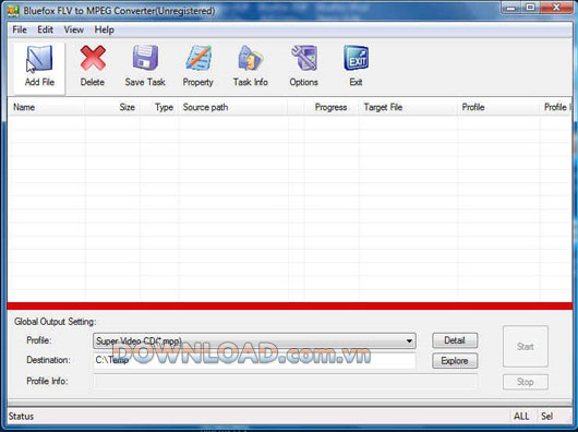 Bluefox FLV to MPEG Converter