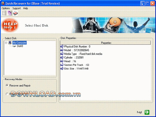 Quick Recovery for DBASE