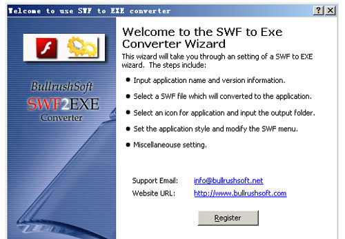 BullrushSoft SWF to EXE Converter
