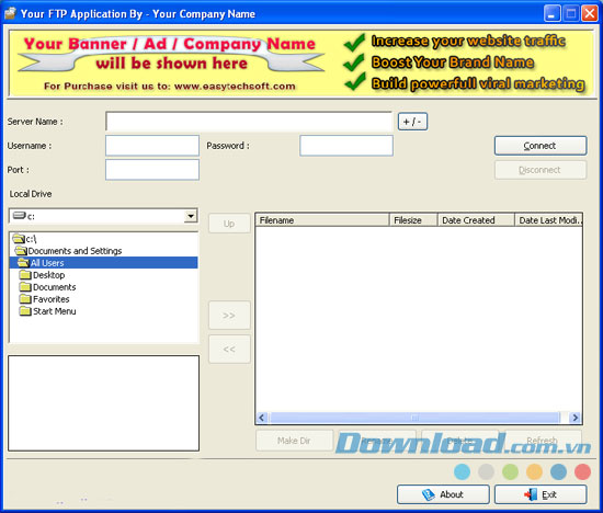 Rebrandable FTP Application 