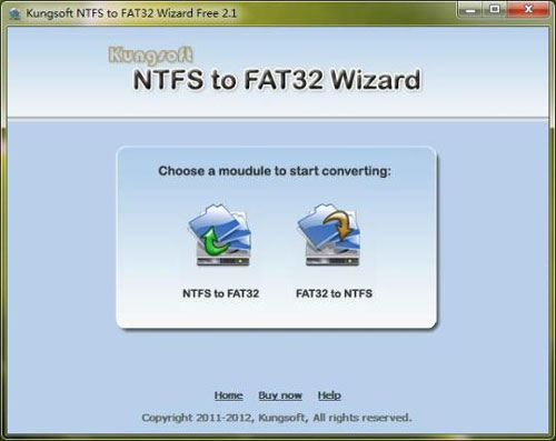 NTFS to FAT32 Wizard Free Version