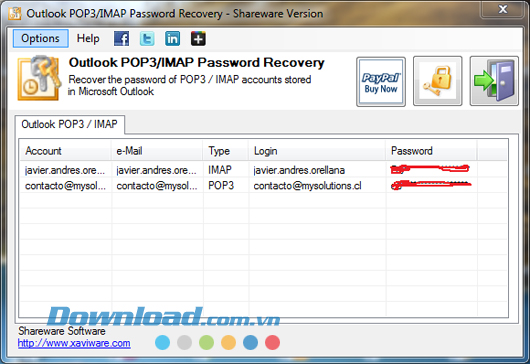 Outlook POP3-IMAP Password Recovery