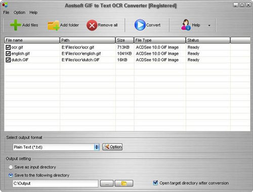 Aostsoft GIF to Text OCR Converter