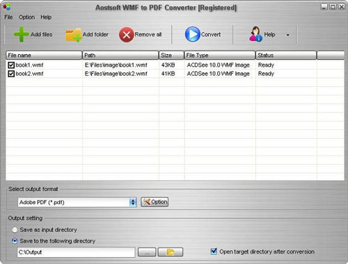 Aostsoft WMF to PDF Converter