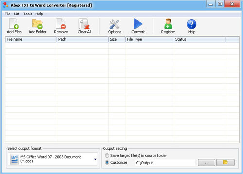 Abex TXT to Word Converter 