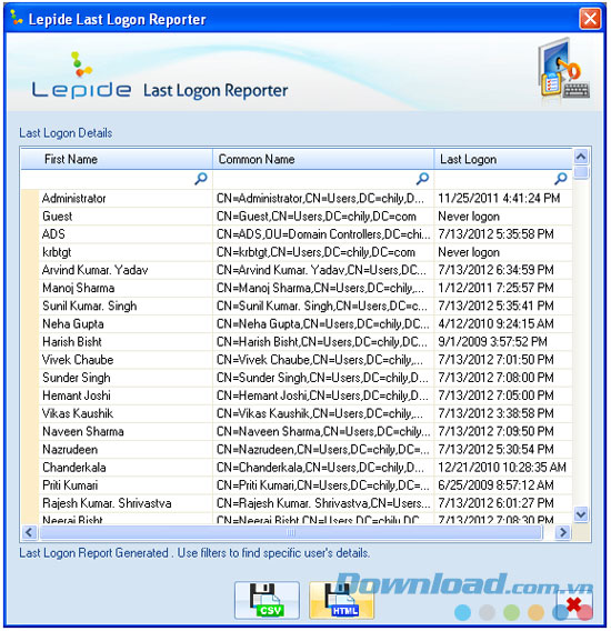 Lepide Last Logon Reporter