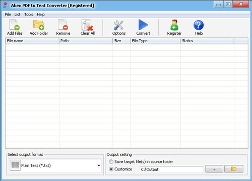 Abex PDF to Text Converter 