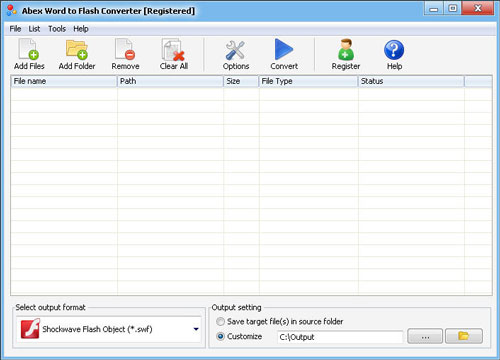 Abex Word to Flash Converter