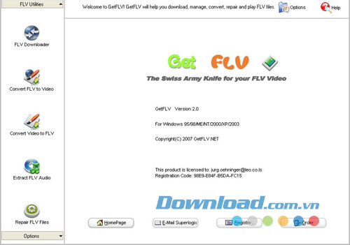 Phần mềm download video miễn phí GetFLV Phần mềm download video miễn phí GetFLV