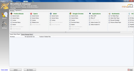 Làm sạch máy tính Windows của bạn MindStick Cleaner