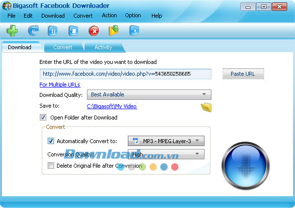 Bigasoft Facebook Downloader