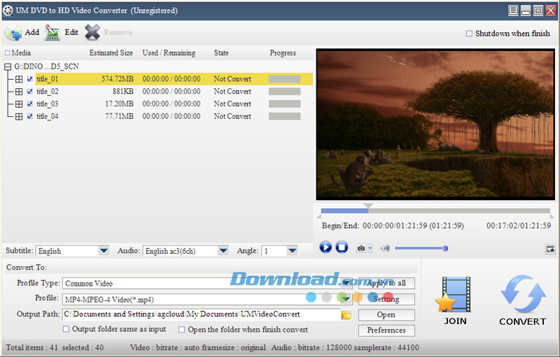 UM DVD to HD Video Converter