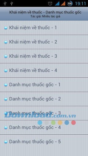 Danh mục thuốc gốc for Android
