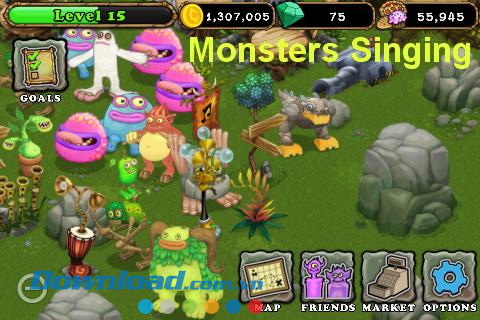 Hoạt động của quái vật My Singing Monsters for iOS