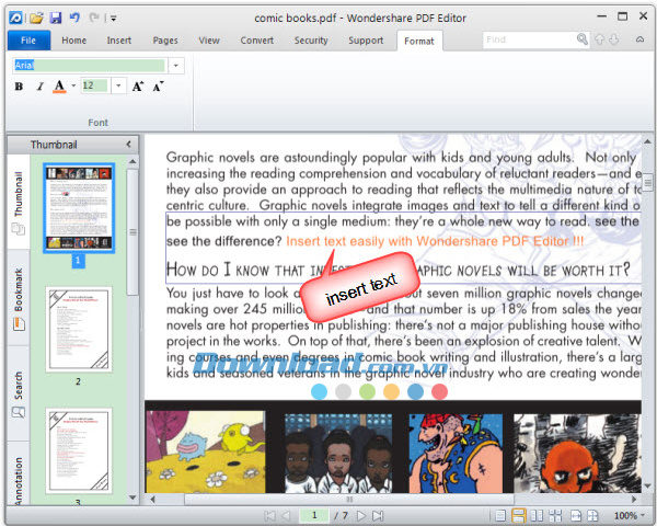Thêm ghi chú Wondershare PDF Editor