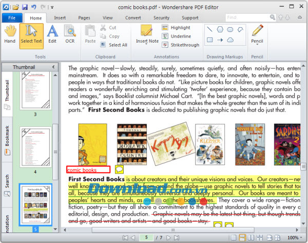 Thêm chú thích Wondershare PDF Editor