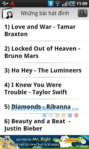 Tải bài MP3 hát for Android